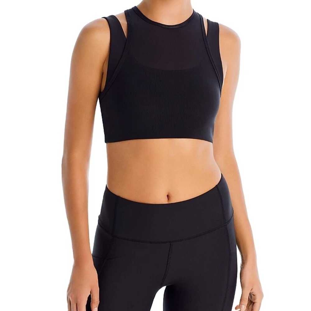 Aqua Black Women's Sports Bra